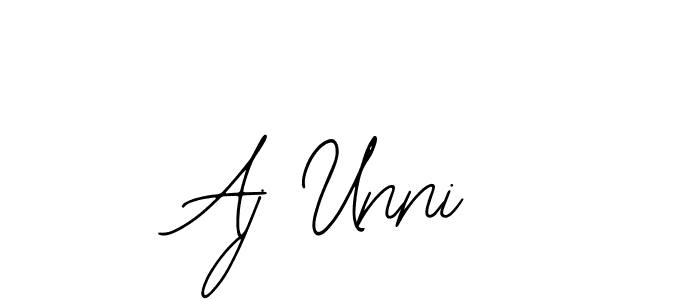 Use a signature maker to create a handwritten signature online. With this signature software, you can design (Bearetta-2O07w) your own signature for name Aj Unni. Aj Unni signature style 12 images and pictures png