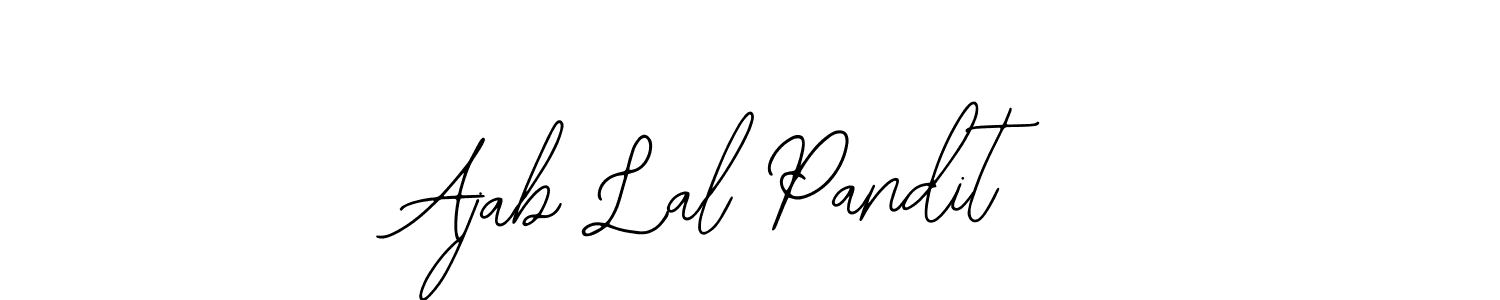 How to make Ajab Lal Pandit name signature. Use Bearetta-2O07w style for creating short signs online. This is the latest handwritten sign. Ajab Lal Pandit signature style 12 images and pictures png