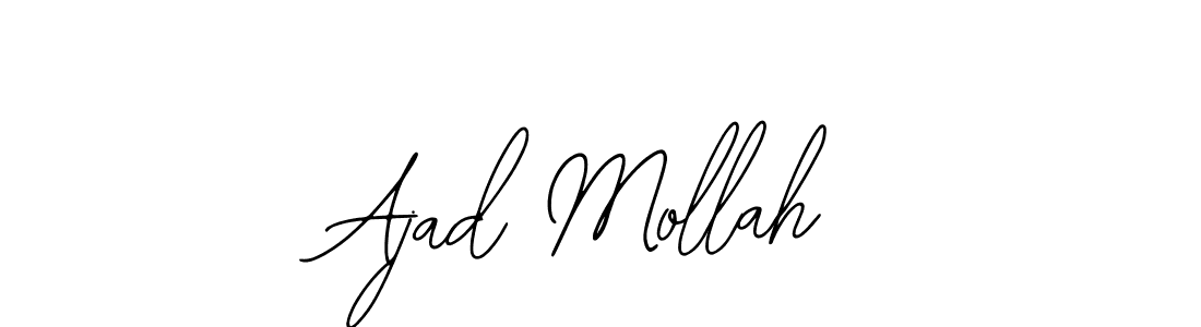 How to make Ajad Mollah name signature. Use Bearetta-2O07w style for creating short signs online. This is the latest handwritten sign. Ajad Mollah signature style 12 images and pictures png