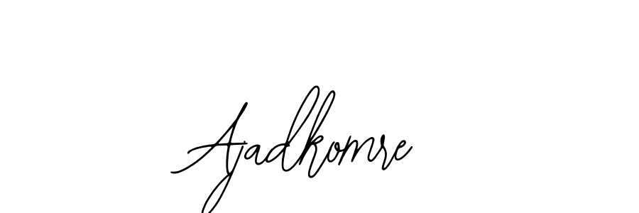 The best way (Bearetta-2O07w) to make a short signature is to pick only two or three words in your name. The name Ajadkomre include a total of six letters. For converting this name. Ajadkomre signature style 12 images and pictures png
