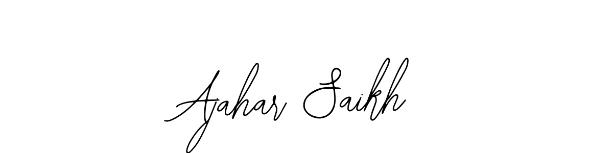 How to make Ajahar Saikh signature? Bearetta-2O07w is a professional autograph style. Create handwritten signature for Ajahar Saikh name. Ajahar Saikh signature style 12 images and pictures png