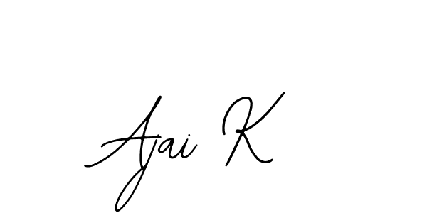 Use a signature maker to create a handwritten signature online. With this signature software, you can design (Bearetta-2O07w) your own signature for name Ajai K. Ajai K signature style 12 images and pictures png