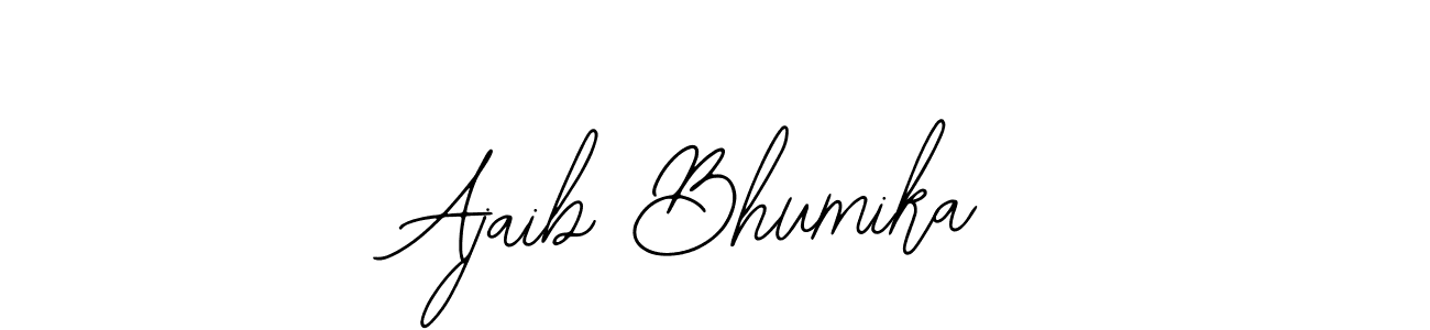 Also You can easily find your signature by using the search form. We will create Ajaib Bhumika name handwritten signature images for you free of cost using Bearetta-2O07w sign style. Ajaib Bhumika signature style 12 images and pictures png