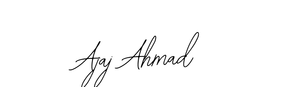 Use a signature maker to create a handwritten signature online. With this signature software, you can design (Bearetta-2O07w) your own signature for name Ajaj Ahmad. Ajaj Ahmad signature style 12 images and pictures png