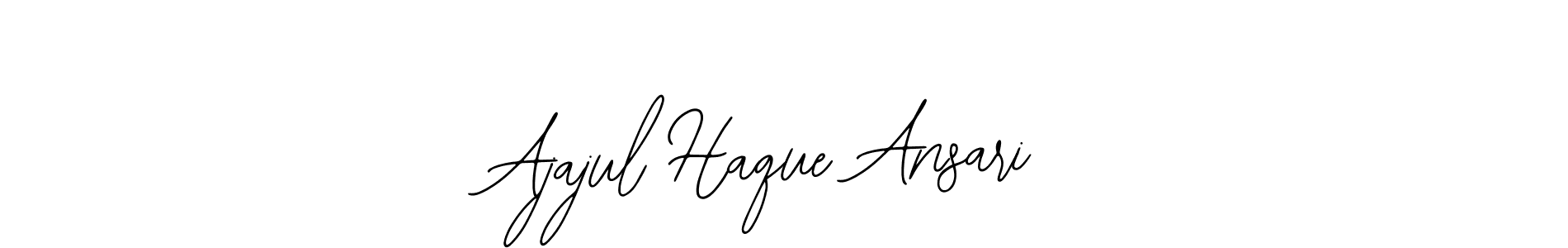 Use a signature maker to create a handwritten signature online. With this signature software, you can design (Bearetta-2O07w) your own signature for name Ajajul Haque Ansari. Ajajul Haque Ansari signature style 12 images and pictures png