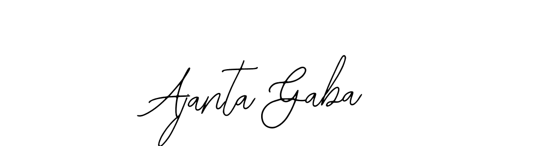 How to make Ajanta Gaba name signature. Use Bearetta-2O07w style for creating short signs online. This is the latest handwritten sign. Ajanta Gaba signature style 12 images and pictures png