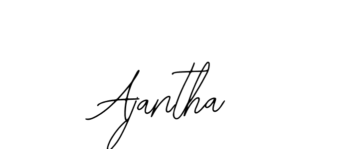 Design your own signature with our free online signature maker. With this signature software, you can create a handwritten (Bearetta-2O07w) signature for name Ajantha. Ajantha signature style 12 images and pictures png