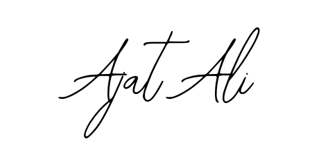 Master the art of signing with Ajat Ali written in fluent Bearetta-2O07w script. A great template to practice and refine your handwriting. Ajat Ali signature style 12 images and pictures png
