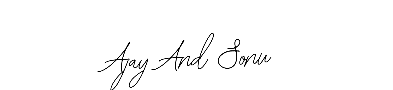 Use a signature maker to create a handwritten signature online. With this signature software, you can design (Bearetta-2O07w) your own signature for name Ajay And Sonu. Ajay And Sonu signature style 12 images and pictures png