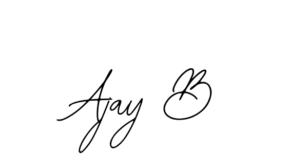 The best way (Bearetta-2O07w) to make a short signature is to pick only two or three words in your name. The name Ajay B include a total of six letters. For converting this name. Ajay B signature style 12 images and pictures png