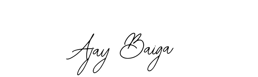 You should practise on your own different ways (Bearetta-2O07w) to write your name (Ajay Baiga) in signature. don't let someone else do it for you. Ajay Baiga signature style 12 images and pictures png