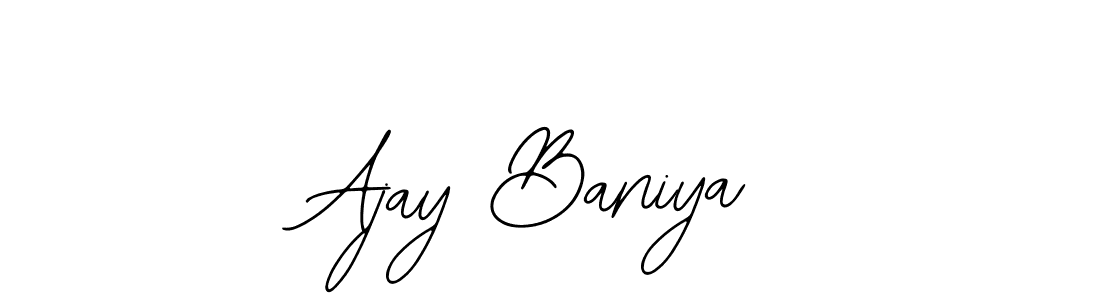 Similarly Bearetta-2O07w is the best handwritten signature design. Signature creator online .You can use it as an online autograph creator for name Ajay Baniya. Ajay Baniya signature style 12 images and pictures png