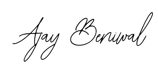Personalize your online presence with Ajay Beniwal signature rendered in elegant Bearetta-2O07w font. Great for website footers and blogs. Ajay Beniwal signature style 12 images and pictures png