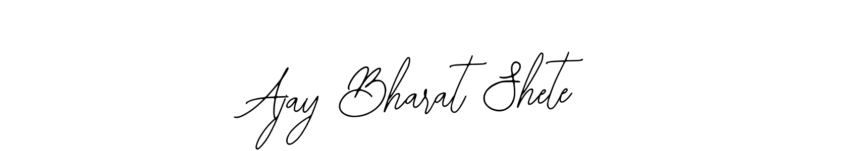 if you are searching for the best signature style for your name Ajay Bharat Shete. so please give up your signature search. here we have designed multiple signature styles  using Bearetta-2O07w. Ajay Bharat Shete signature style 12 images and pictures png