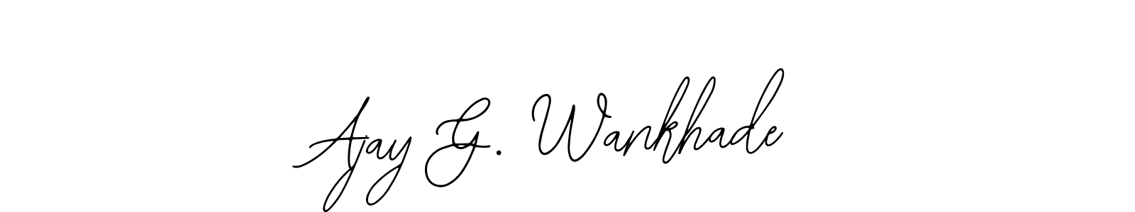 Design your own signature with our free online signature maker. With this signature software, you can create a handwritten (Bearetta-2O07w) signature for name Ajay G. Wankhade. Ajay G. Wankhade signature style 12 images and pictures png