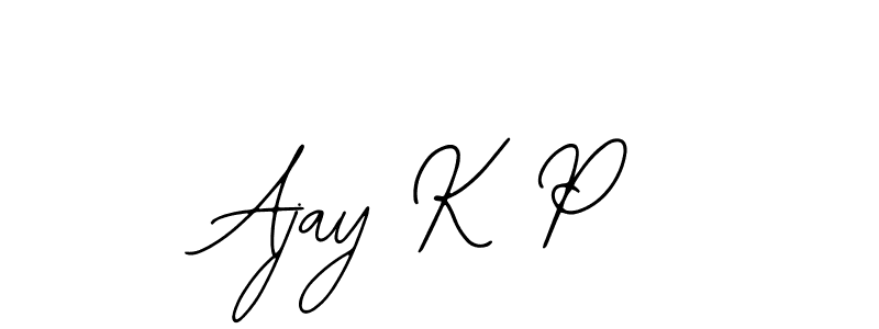 It looks lik you need a new signature style for name Ajay K P. Design unique handwritten (Bearetta-2O07w) signature with our free signature maker in just a few clicks. Ajay K P signature style 12 images and pictures png