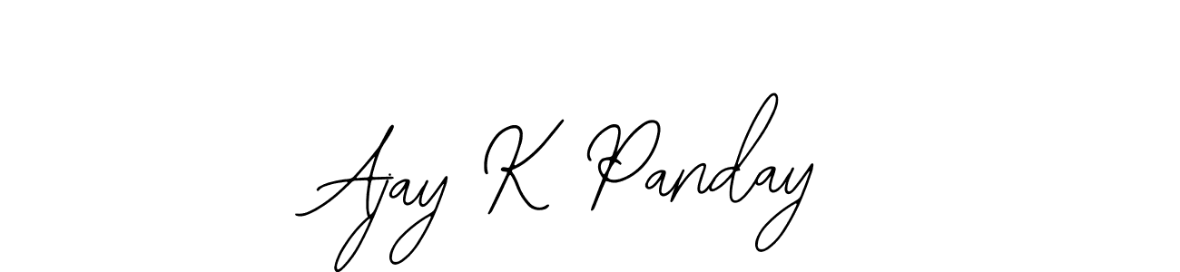 You should practise on your own different ways (Bearetta-2O07w) to write your name (Ajay K Panday) in signature. don't let someone else do it for you. Ajay K Panday signature style 12 images and pictures png