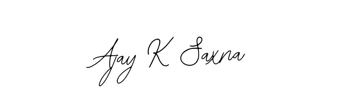 How to make Ajay K Saxna signature? Bearetta-2O07w is a professional autograph style. Create handwritten signature for Ajay K Saxna name. Ajay K Saxna signature style 12 images and pictures png