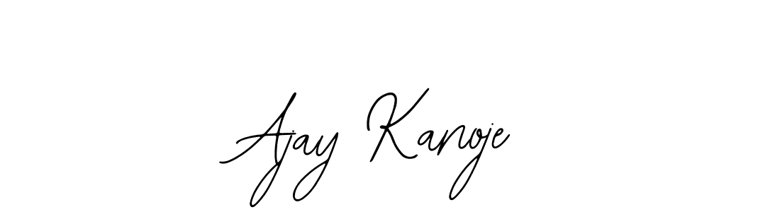 Bearetta-2O07w is a professional signature style that is perfect for those who want to add a touch of class to their signature. It is also a great choice for those who want to make their signature more unique. Get Ajay Kanoje name to fancy signature for free. Ajay Kanoje signature style 12 images and pictures png