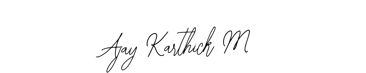 How to Draw Ajay Karthick M signature style? Bearetta-2O07w is a latest design signature styles for name Ajay Karthick M. Ajay Karthick M signature style 12 images and pictures png