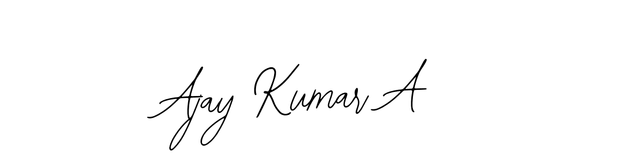 The best way (Bearetta-2O07w) to make a short signature is to pick only two or three words in your name. The name Ajay Kumar A include a total of six letters. For converting this name. Ajay Kumar A signature style 12 images and pictures png