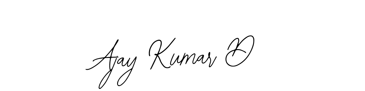 How to make Ajay Kumar D name signature. Use Bearetta-2O07w style for creating short signs online. This is the latest handwritten sign. Ajay Kumar D signature style 12 images and pictures png