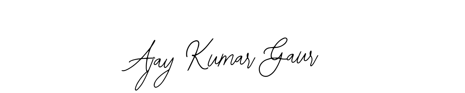 Use a signature maker to create a handwritten signature online. With this signature software, you can design (Bearetta-2O07w) your own signature for name Ajay Kumar Gaur. Ajay Kumar Gaur signature style 12 images and pictures png