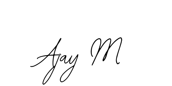 Design your own signature with our free online signature maker. With this signature software, you can create a handwritten (Bearetta-2O07w) signature for name Ajay M. Ajay M signature style 12 images and pictures png