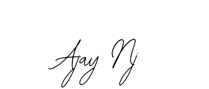 Use a signature maker to create a handwritten signature online. With this signature software, you can design (Bearetta-2O07w) your own signature for name Ajay Nj. Ajay Nj signature style 12 images and pictures png