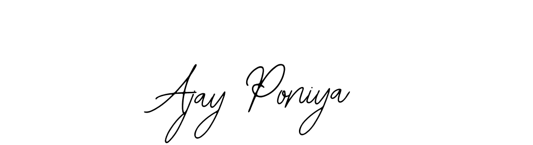 Use a signature maker to create a handwritten signature online. With this signature software, you can design (Bearetta-2O07w) your own signature for name Ajay Poniya. Ajay Poniya signature style 12 images and pictures png