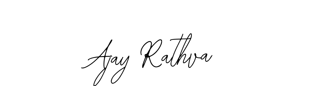 How to make Ajay Rathva name signature. Use Bearetta-2O07w style for creating short signs online. This is the latest handwritten sign. Ajay Rathva signature style 12 images and pictures png