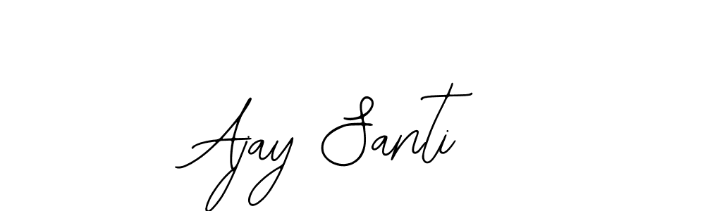 How to make Ajay Santi name signature. Use Bearetta-2O07w style for creating short signs online. This is the latest handwritten sign. Ajay Santi signature style 12 images and pictures png