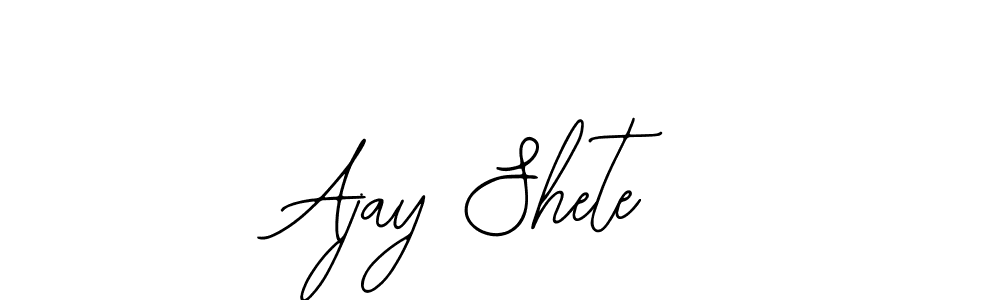 Similarly Bearetta-2O07w is the best handwritten signature design. Signature creator online .You can use it as an online autograph creator for name Ajay Shete. Ajay Shete signature style 12 images and pictures png