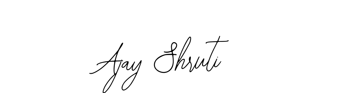 The best way (Bearetta-2O07w) to make a short signature is to pick only two or three words in your name. The name Ajay Shruti include a total of six letters. For converting this name. Ajay Shruti signature style 12 images and pictures png