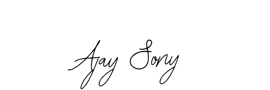 You should practise on your own different ways (Bearetta-2O07w) to write your name (Ajay Sony) in signature. don't let someone else do it for you. Ajay Sony signature style 12 images and pictures png