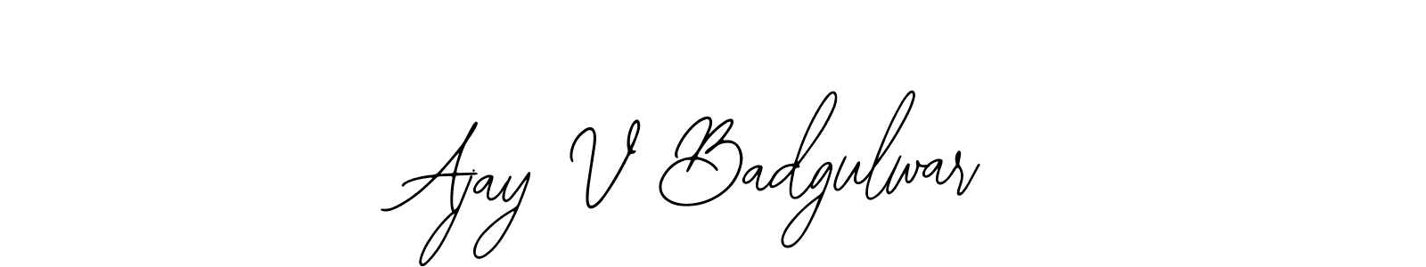Make a beautiful signature design for name Ajay V Badgulwar. Use this online signature maker to create a handwritten signature for free. Ajay V Badgulwar signature style 12 images and pictures png