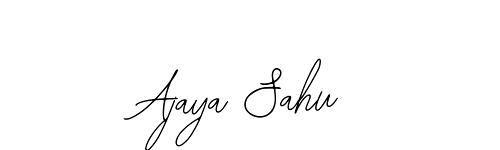 The best way (Bearetta-2O07w) to make a short signature is to pick only two or three words in your name. The name Ajaya Sahu include a total of six letters. For converting this name. Ajaya Sahu signature style 12 images and pictures png