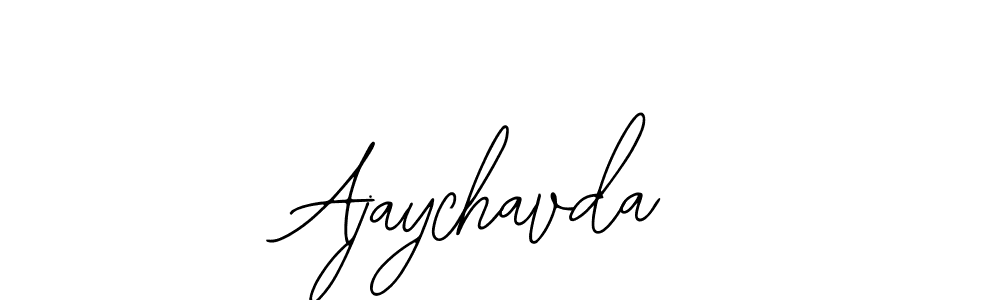 How to make Ajaychavda name signature. Use Bearetta-2O07w style for creating short signs online. This is the latest handwritten sign. Ajaychavda signature style 12 images and pictures png