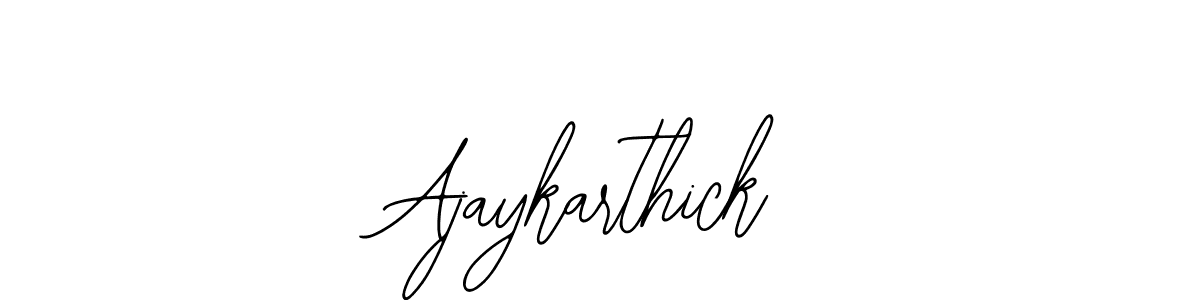 How to make Ajaykarthick signature? Bearetta-2O07w is a professional autograph style. Create handwritten signature for Ajaykarthick name. Ajaykarthick signature style 12 images and pictures png
