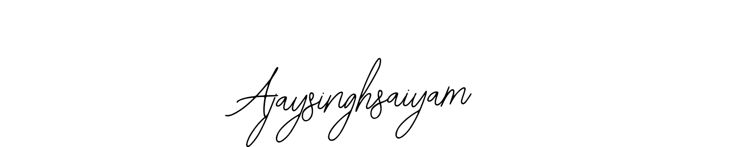 How to make Ajaysinghsaiyam name signature. Use Bearetta-2O07w style for creating short signs online. This is the latest handwritten sign. Ajaysinghsaiyam signature style 12 images and pictures png