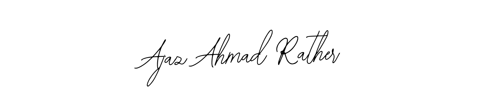 The best way (Bearetta-2O07w) to make a short signature is to pick only two or three words in your name. The name Ajaz Ahmad Rather include a total of six letters. For converting this name. Ajaz Ahmad Rather signature style 12 images and pictures png