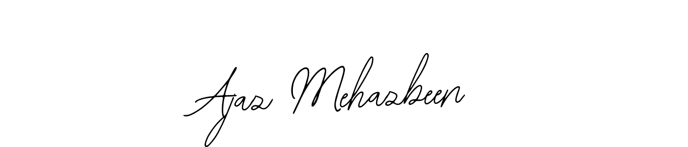 Use a signature maker to create a handwritten signature online. With this signature software, you can design (Bearetta-2O07w) your own signature for name Ajaz Mehazbeen. Ajaz Mehazbeen signature style 12 images and pictures png