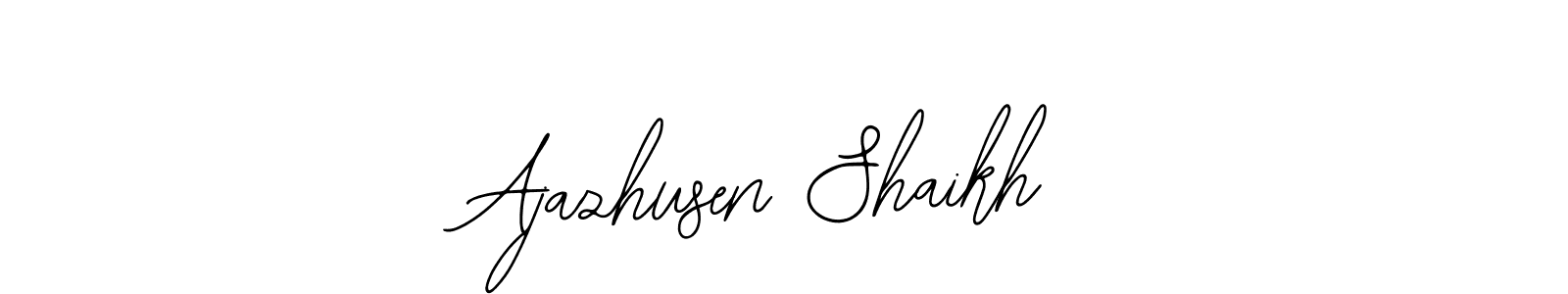 if you are searching for the best signature style for your name Ajazhusen Shaikh. so please give up your signature search. here we have designed multiple signature styles  using Bearetta-2O07w. Ajazhusen Shaikh signature style 12 images and pictures png