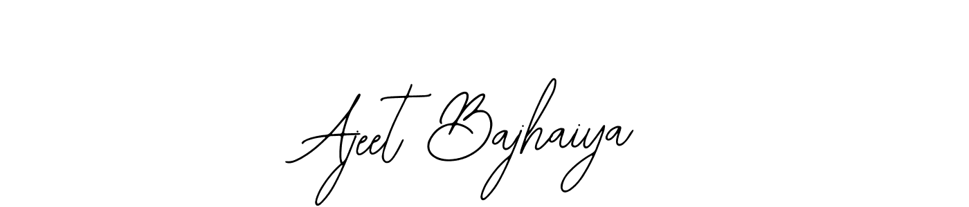 Also You can easily find your signature by using the search form. We will create Ajeet Bajhaiya name handwritten signature images for you free of cost using Bearetta-2O07w sign style. Ajeet Bajhaiya signature style 12 images and pictures png