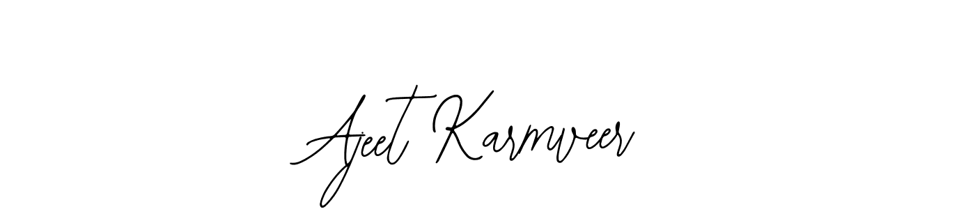 The best way (Bearetta-2O07w) to make a short signature is to pick only two or three words in your name. The name Ajeet Karmveer include a total of six letters. For converting this name. Ajeet Karmveer signature style 12 images and pictures png