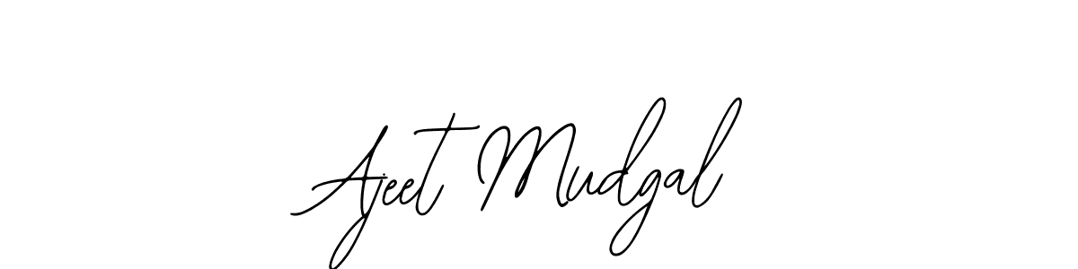 Also we have Ajeet Mudgal name is the best signature style. Create professional handwritten signature collection using Bearetta-2O07w autograph style. Ajeet Mudgal signature style 12 images and pictures png