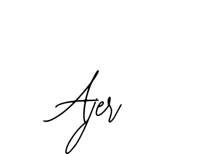 Use a signature maker to create a handwritten signature online. With this signature software, you can design (Bearetta-2O07w) your own signature for name Ajer. Ajer signature style 12 images and pictures png