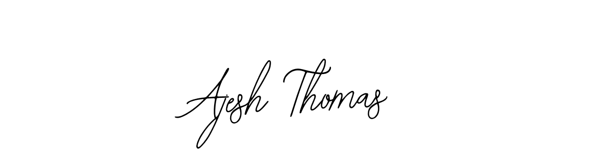 Bearetta-2O07w is a professional signature style that is perfect for those who want to add a touch of class to their signature. It is also a great choice for those who want to make their signature more unique. Get Ajesh Thomas name to fancy signature for free. Ajesh Thomas signature style 12 images and pictures png