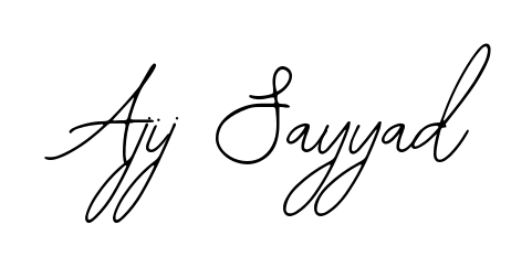 A modern signature idea for name Ajij Sayyad using Bearetta-2O07w font. Clean strokes and elegant curves make it stand out instantly. Ajij Sayyad signature style 12 images and pictures png