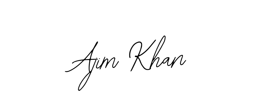 You should practise on your own different ways (Bearetta-2O07w) to write your name (Ajim Khan) in signature. don't let someone else do it for you. Ajim Khan signature style 12 images and pictures png